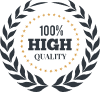 100% high quality badge